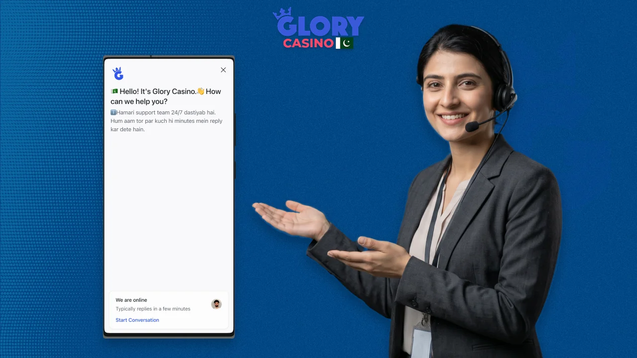 Support for Pakistani players via the Glory Casino app
