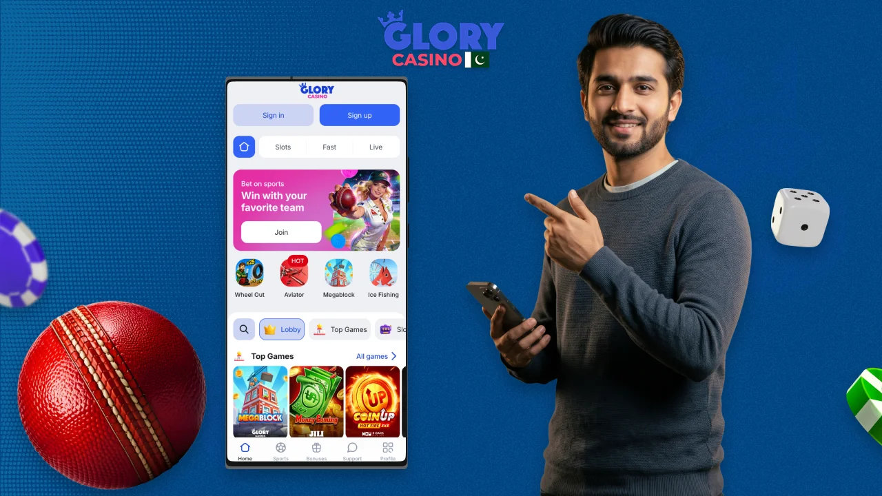 Glory Casino App for Android and IOS in Pakistan